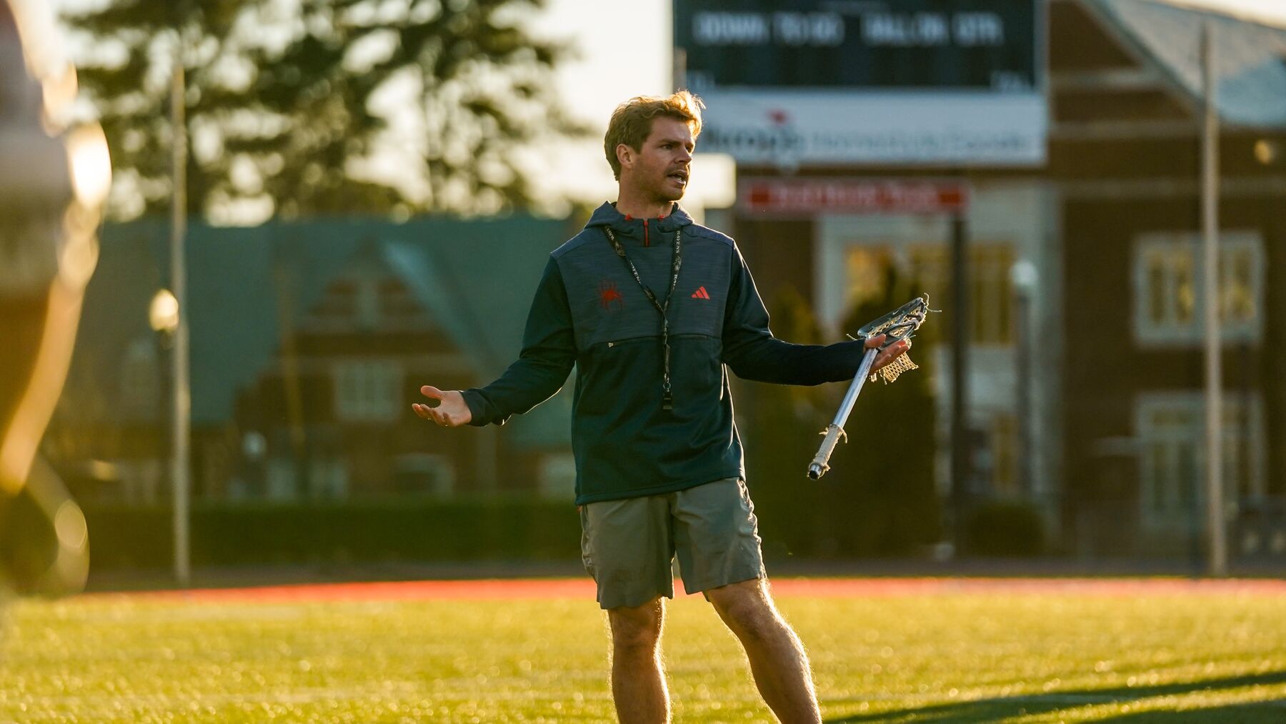 Coach McGuire on the field at the University of Richmond